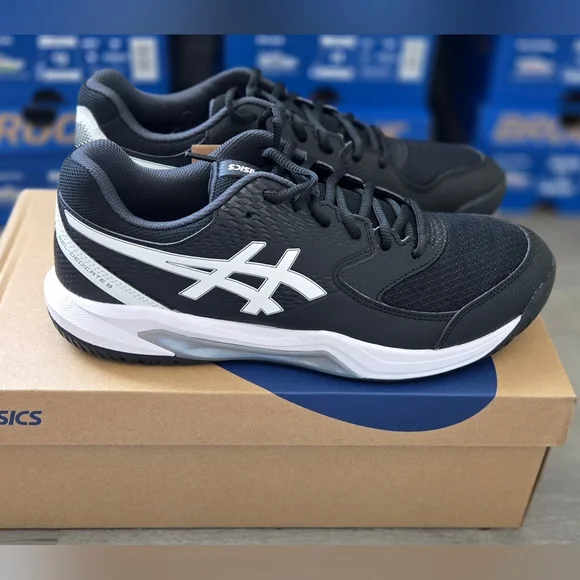 ASICS GEL DEDICATE 8PICKLEBALL OR ANY HARD COURTMENCOLOR BLACK-WHITE